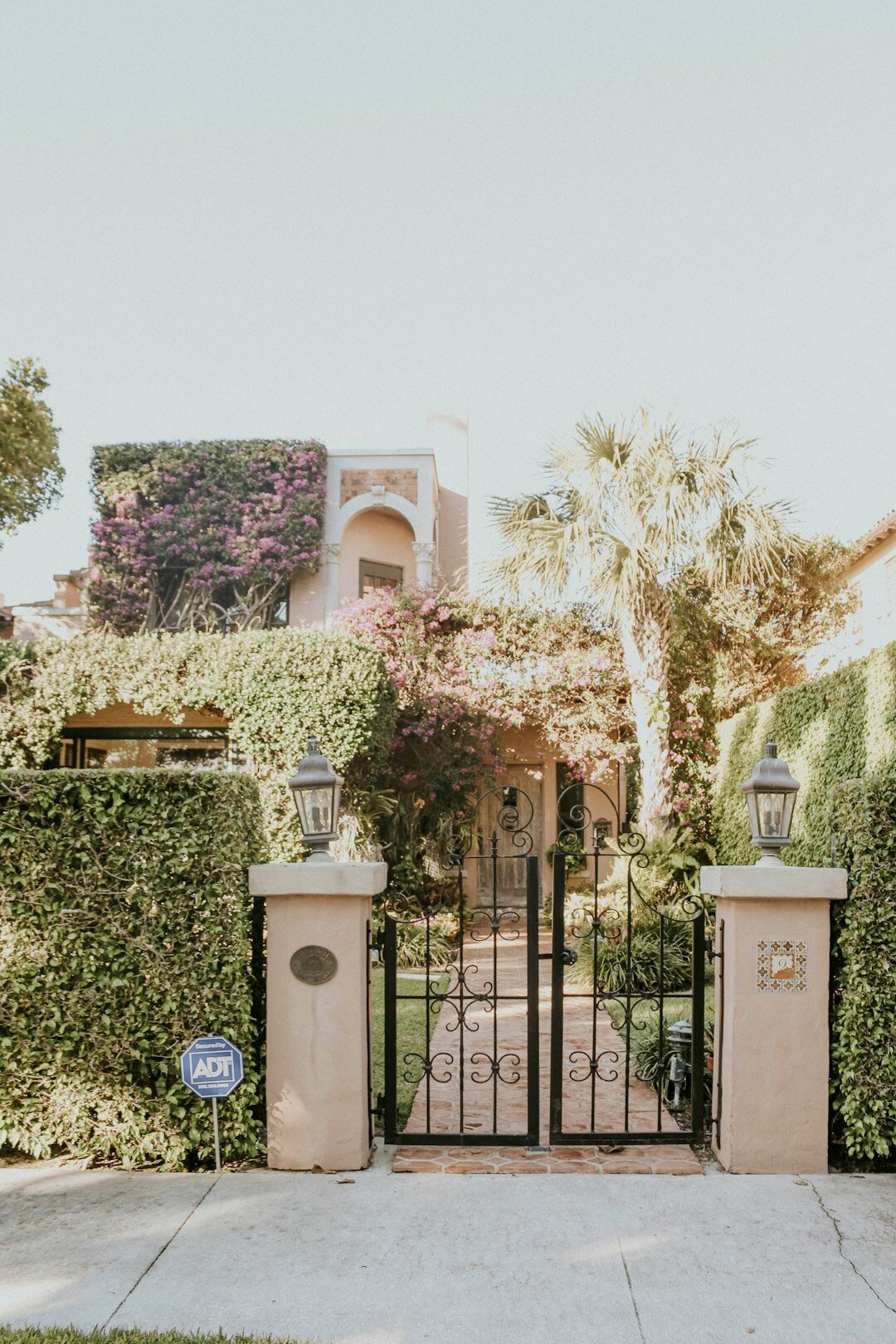 celebrity mansion entrance