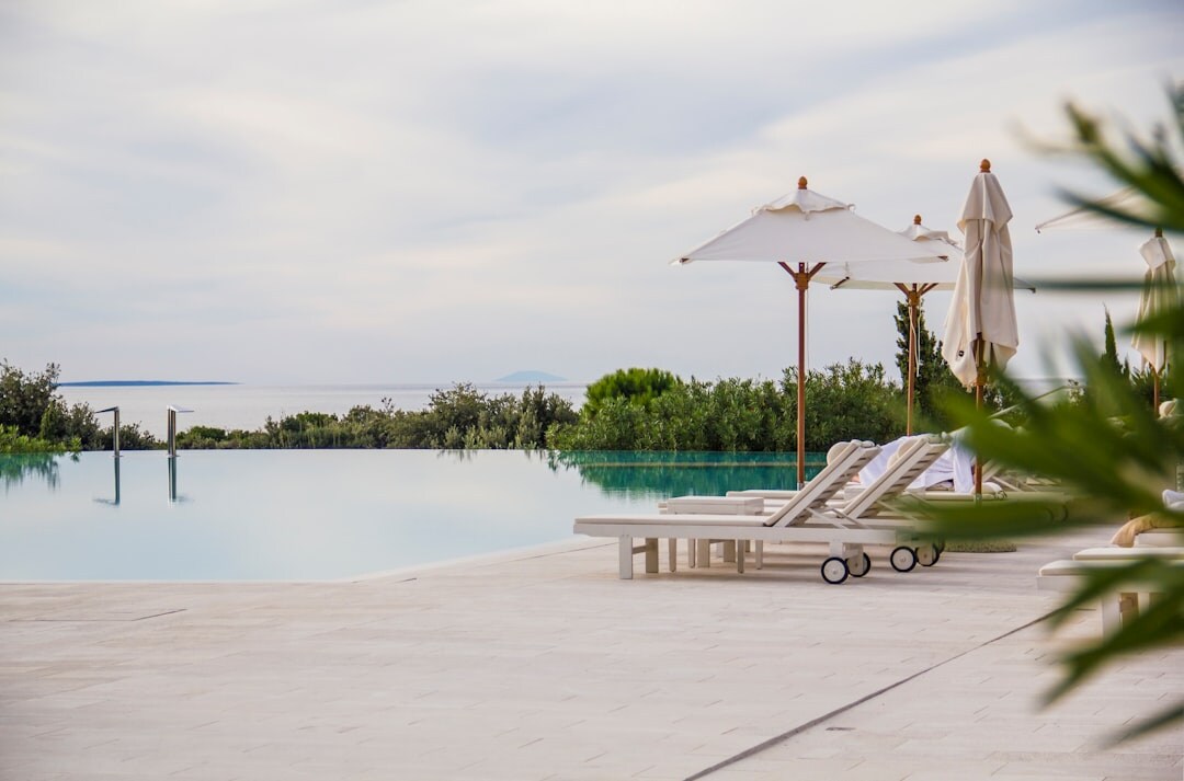 luxury home pool area