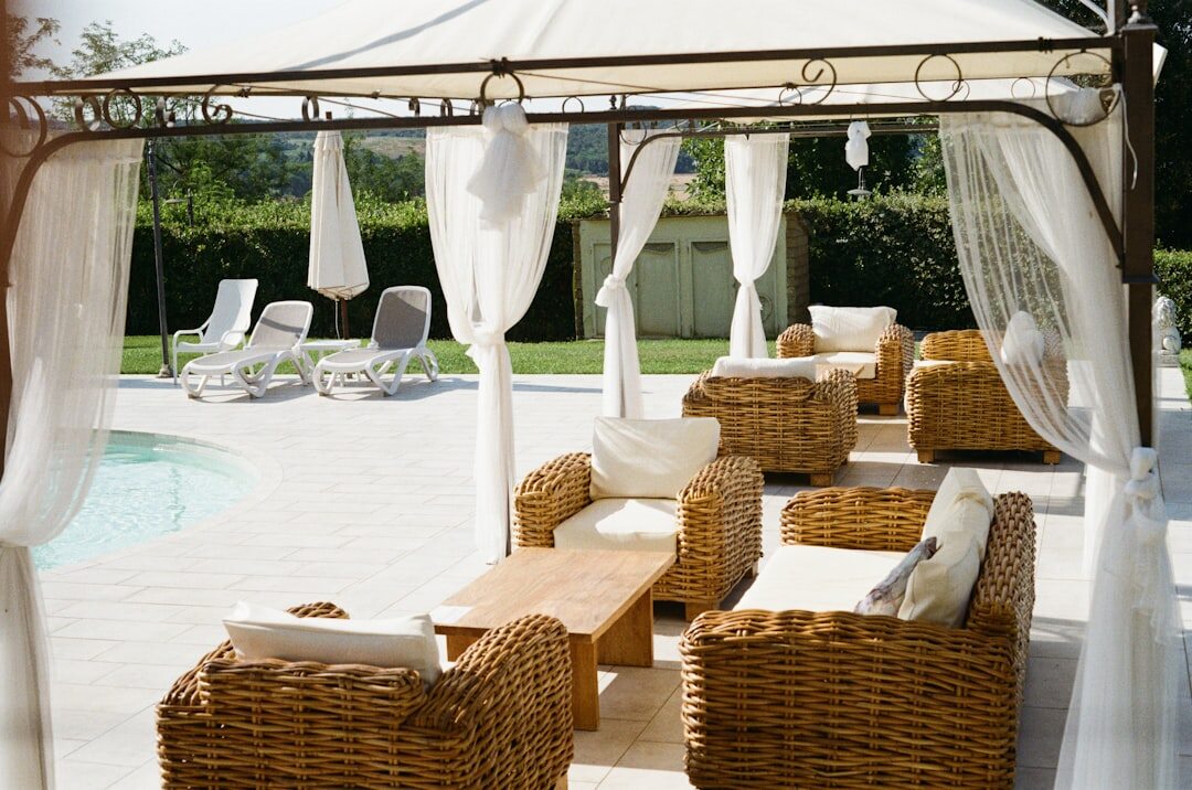 luxury celebrity outdoor terrace
